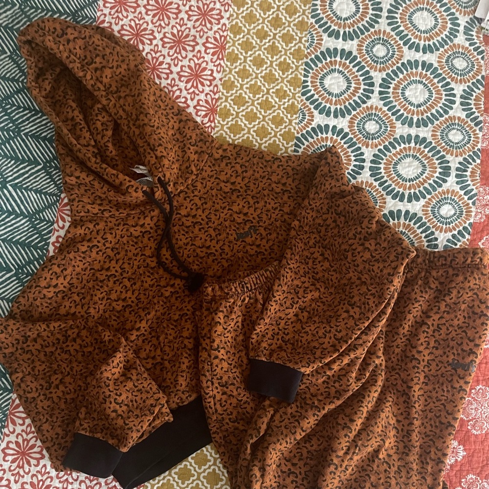 Levi’s cropped sweatshirt and sweat pants set